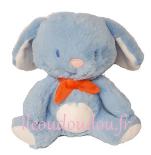 Peluche lapin bleu et blanc Sergent Major