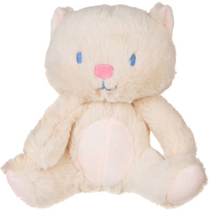Peluche chat jaune et rose Sergent Major