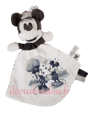 Doudou Minnie noir et blanc Disney Baby, Nicotoy, Simba Toys (Dickie)