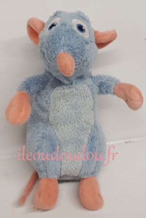 Peluche rat Ratatouille bleu et rose Gipsy, Disney Baby