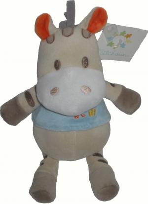 Peluche zèbre gris et bleu Kiabi Creativtoys, Kiabi - Kitchoun