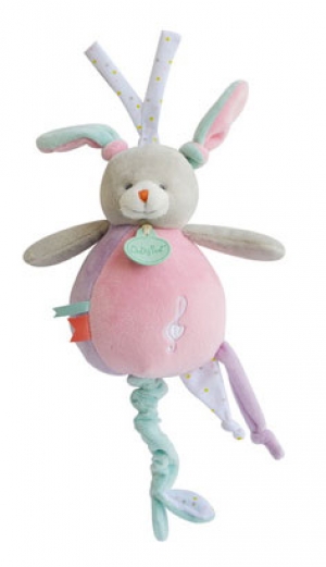 Peluche musicale lapin rose Les Touptis - BN0205 Baby Nat