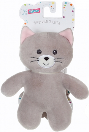Peluche chat gris Ptidoux Gipsy