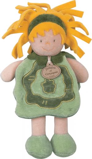 Poupée salade verte blonde Doudou et compagnie