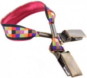 Attache doudou mosaïque foncée Polkadot