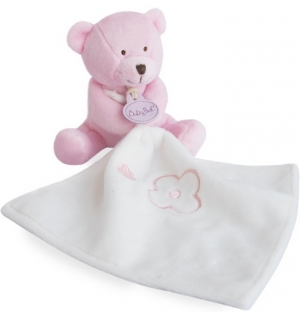 Ours rose clair avec doudou BN0388 Baby Nat