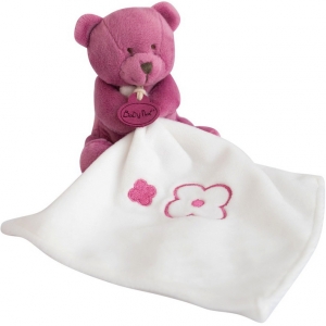 Ours rose violet avec doudou BN0388 Baby Nat