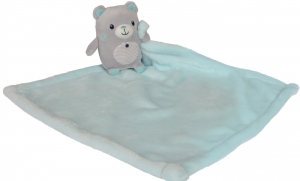 Peluche ours gris avec couverture bleue Nicotoy, Simba Toys (Dickie)