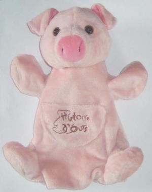 Marionnette cochon rose HO1277 Histoire d'ours