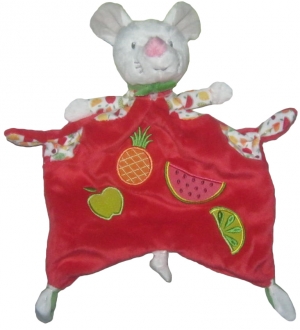 Doudou souris rouge ananas pomme pastèque et citron vert Nicotoy, Simba Toys (Dickie)