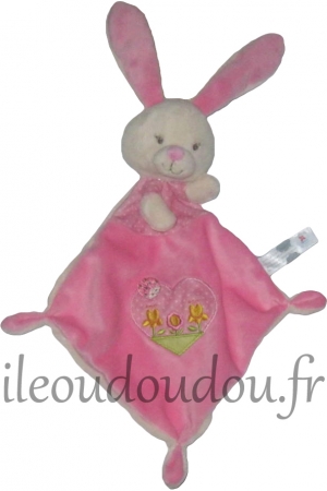 Doudou lapin rose fleur et coccinelle Nicotoy, Simba Toys (Dickie)
