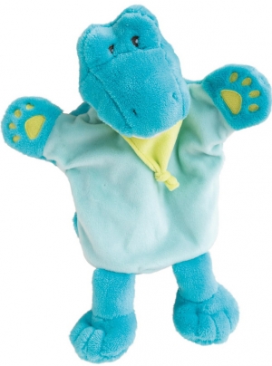 Doudou crocodile vert bleu BN0397 Baby Nat