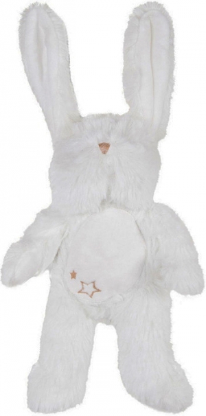 Lapin en peluche blanc étoiles sos