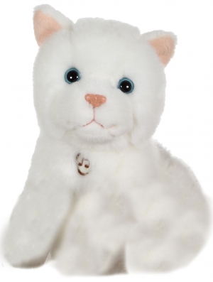 Peluche sonore chat blanc  Gipsy