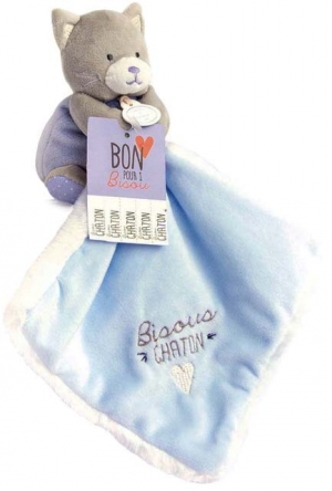 Chat bleu Bisous Esquimau DC3343 Doudou et compagnie