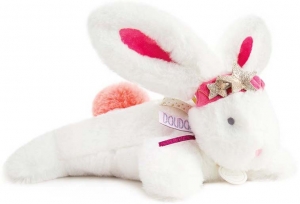 Lapin blanc et rose Petite étoile Tutti Frutti DC3290 Doudou et compagnie