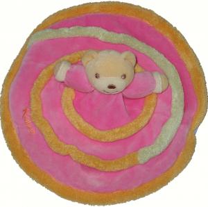 Doudou ours rond rose Lollies spirale Kaloo