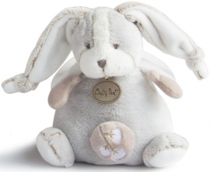 Peluche lapin gris taupe musical BN0280 Baby Nat