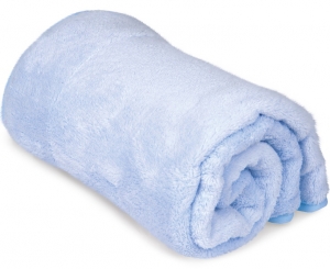 Couverture plaid bleu layette BN100 Baby Nat