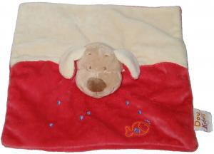 Doudou chien rouge poisson brodés Doukidou