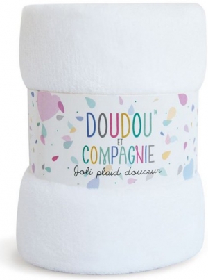 Joli plaid douceur blanc DC3034 Doudou et compagnie