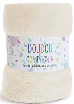 Joli plaid douceur crème DC3034 Doudou et compagnie