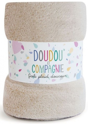 Joli plaid douceur beige DC3034 Doudou et compagnie