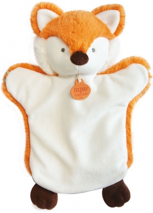 Marionnette renard orange et blanc DC3616 Doudou et compagnie