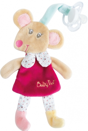 Doudou souris attache-sucette Rosie BN0260 Baby Nat