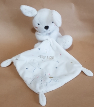 Lapin en peluche blanc avec mouchoir GOOD NIGHT Sweet & lovely Simba Toys (Dickie), Nicotoy