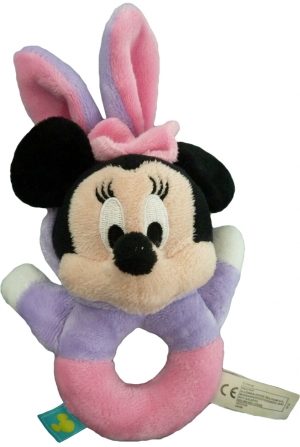Hochet Minnie déguisée en lapin capuche violet Disney Baby, Nicotoy, Simba Toys (Dickie)