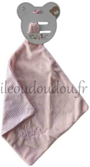 Doudou mouchoir ourson ballon rose layette BN0238 Baby Nat