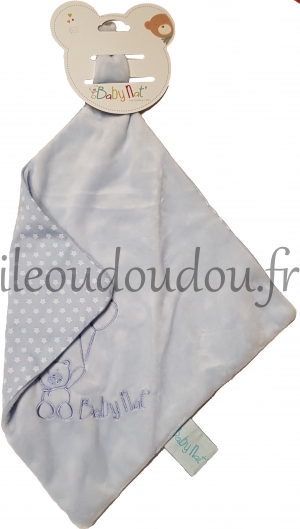 Doudou mouchoir ourson ballon bleu étoiles BN0238 Baby Nat
