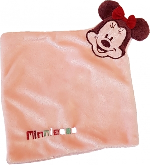 Doudou Minnie carré rose et violet Disney Baby