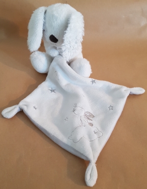 Peluche lapin blanc et gris mouchoir lune Nicotoy, Simba Toys (Dickie), Kiabi - Kitchoun