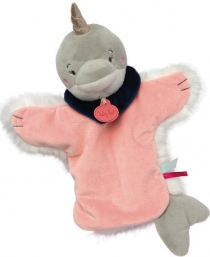 Marionnette nerval rose blanc gris BN0398 Baby Nat