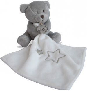 Ours gris avec mouchoir étoile BN0389 Baby Nat