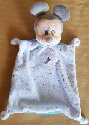 Doudou Mickey bleu et blanc étoiles Disney Baby, Simba Toys (Dickie)