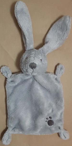 Doudou lapin gris empreinte Nicotoy, Simba Toys (Dickie)