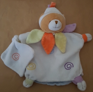 Marionnette ours Nuage de couleurs - DC1061 Doudou et compagnie