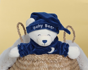 Peluche ours bleu foncé Baby Bear sos