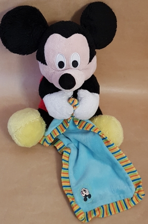 Peluche Mickey doudou couverture bleue Disney Baby, Nicotoy, Simba Toys (Dickie)