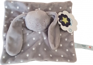 Doudou lapin gris étoiles luminescentes Nicotoy, Simba Toys (Dickie), Pat et Ripaton