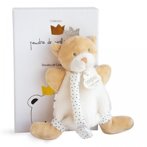 Doudou ours Petit Roi attache sucette DC3512 Doudou et compagnie