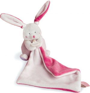Peluche lapin rose et blanc BN0464 Baby Nat
