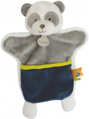 Marionnette panda bleu et gris Douceur d'automne BN0548 Baby Nat