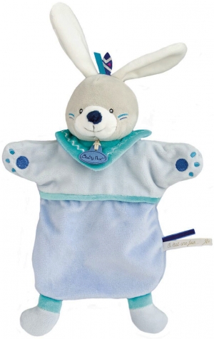 Marionnette lapin bleu Tipioux BN0463 Baby Nat