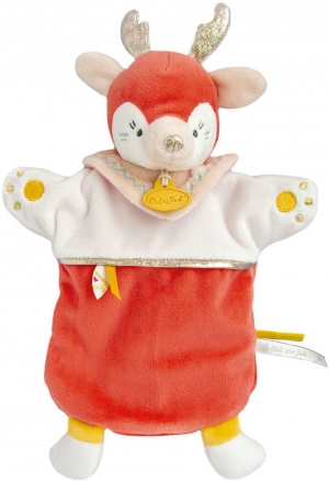 Marionnette renne rose et blanc Tipioux BN0463 Baby Nat