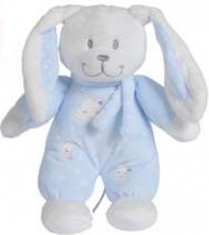 Peluche lapin bleu et blanc luminescent Nicotoy, Simba Toys (Dickie)