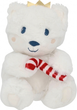 Peluche ours blanc tenant un sucre d'orge Sergent Major